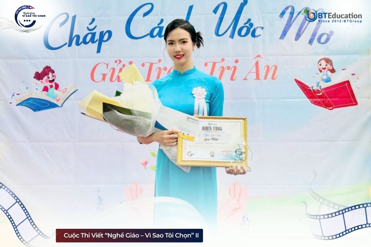 Cô Bùi Thị Vui đạt Giải Nhất Cuộc thi viết "Nghề Giáo - Vì sao tôi chọn" II